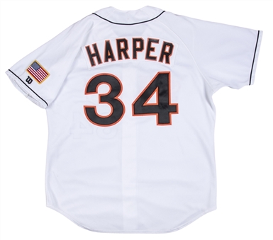 2011 Bryce Harper Game Issued Hagerstown Suns Home Jersey (Team LOA)